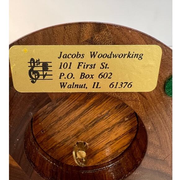 Unique Solid Wooden Hand Painted Custom Made Musical Bell Made in USA Dark - Picture 4 of 7